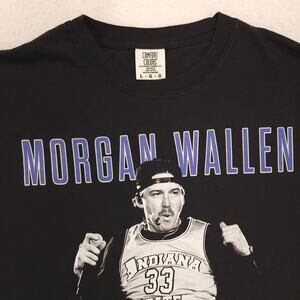Morgan Wallen Band Short Sleeve Crew Neck Shirt Adult Mens Size Large L Black
